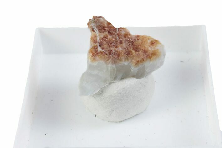 Orange Ferrierite-Mg Aggregates on Chalcedony - Canada #380164